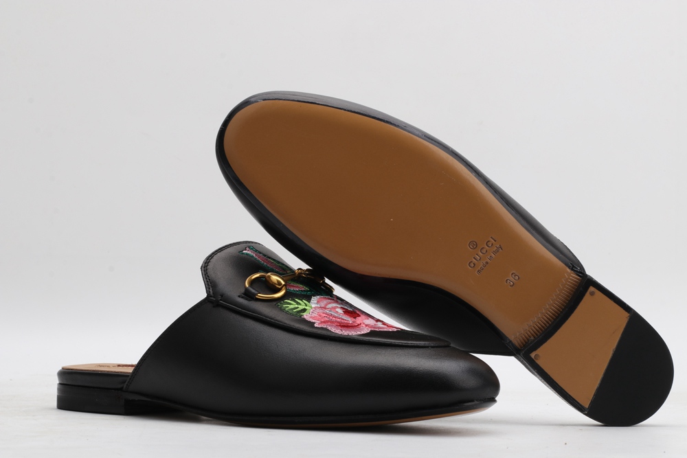 Princetown New Bloom Floral Leather Slipper Flats Sandals Mules/Slides